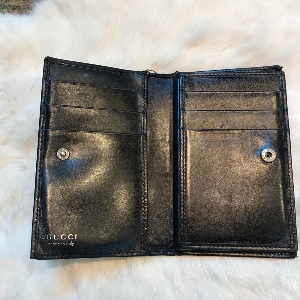 Gucci Vintage Black Leather Wallet - Picture 3 of 9